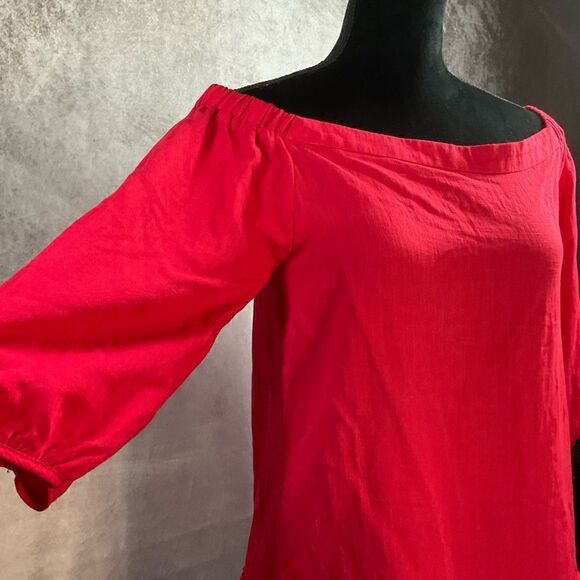 Greylin Arnette Off Shoulder Top festival concert boho party date size small red - Picture 14 of 15
